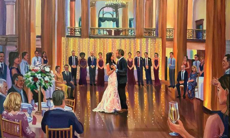 These Local Artists Will Paint Your Wedding in Real Time <h4 style='color:#999;font-weight: 300;font-size: 18px;margin-top:20px;' data-eio=
