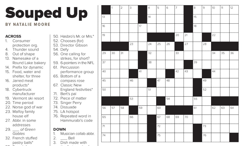 Puzzles: Printable Crossword - Issue: April 29, 2022